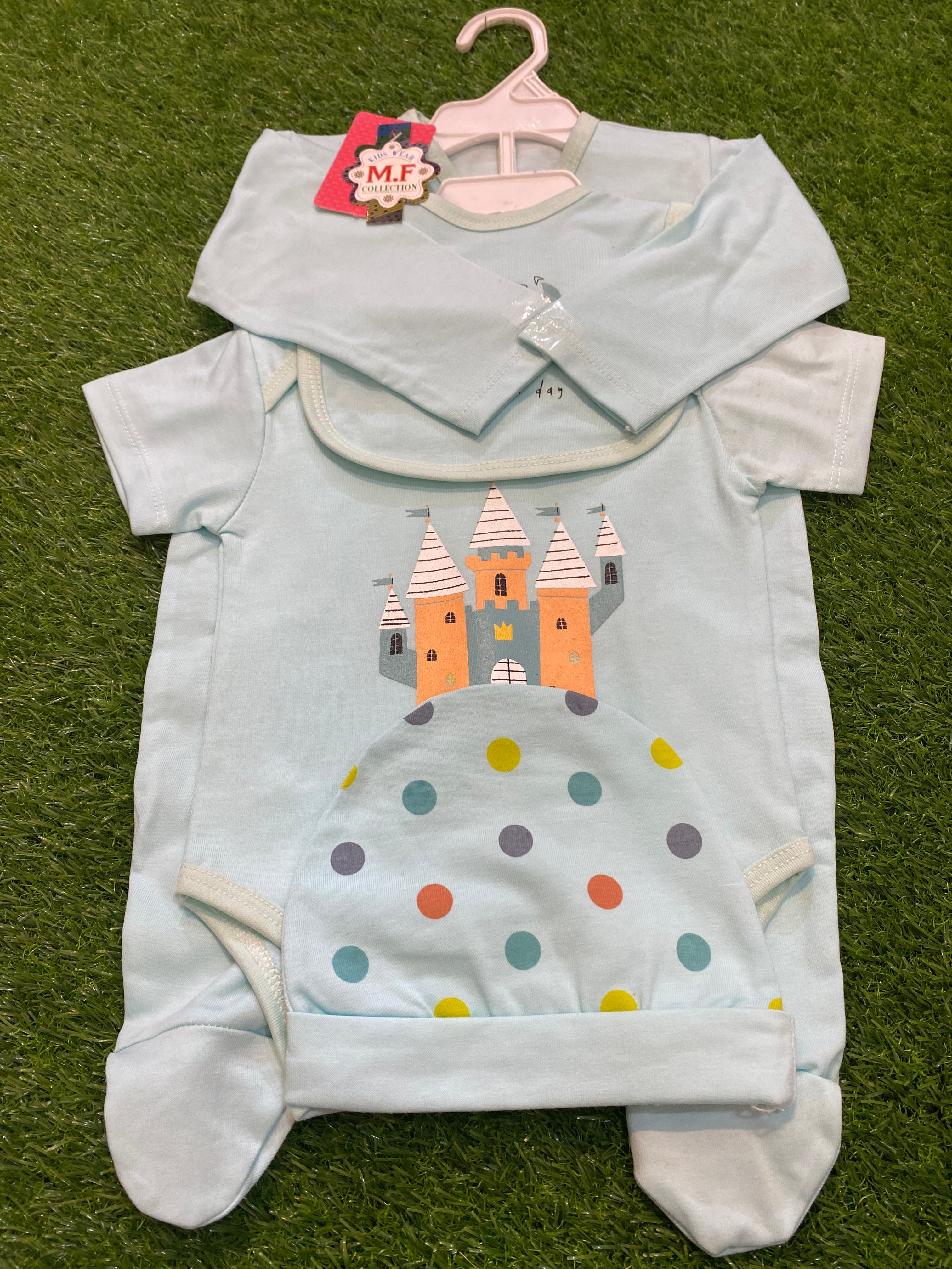 🍼 Adorable “Smile All Day” Baby Romper Set 💙