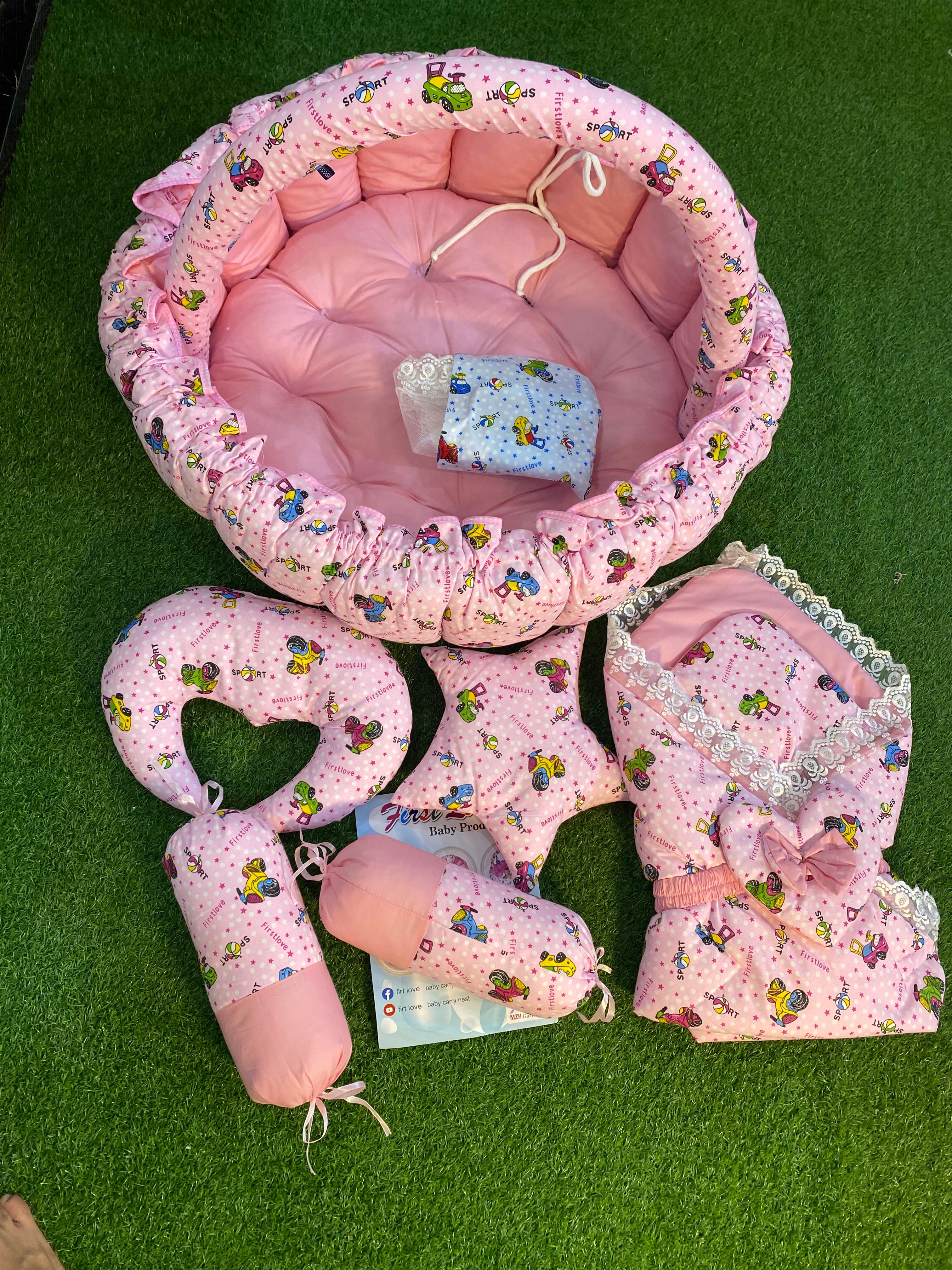 11pcs cotton bed set round for 0 to 12 months newborn baby