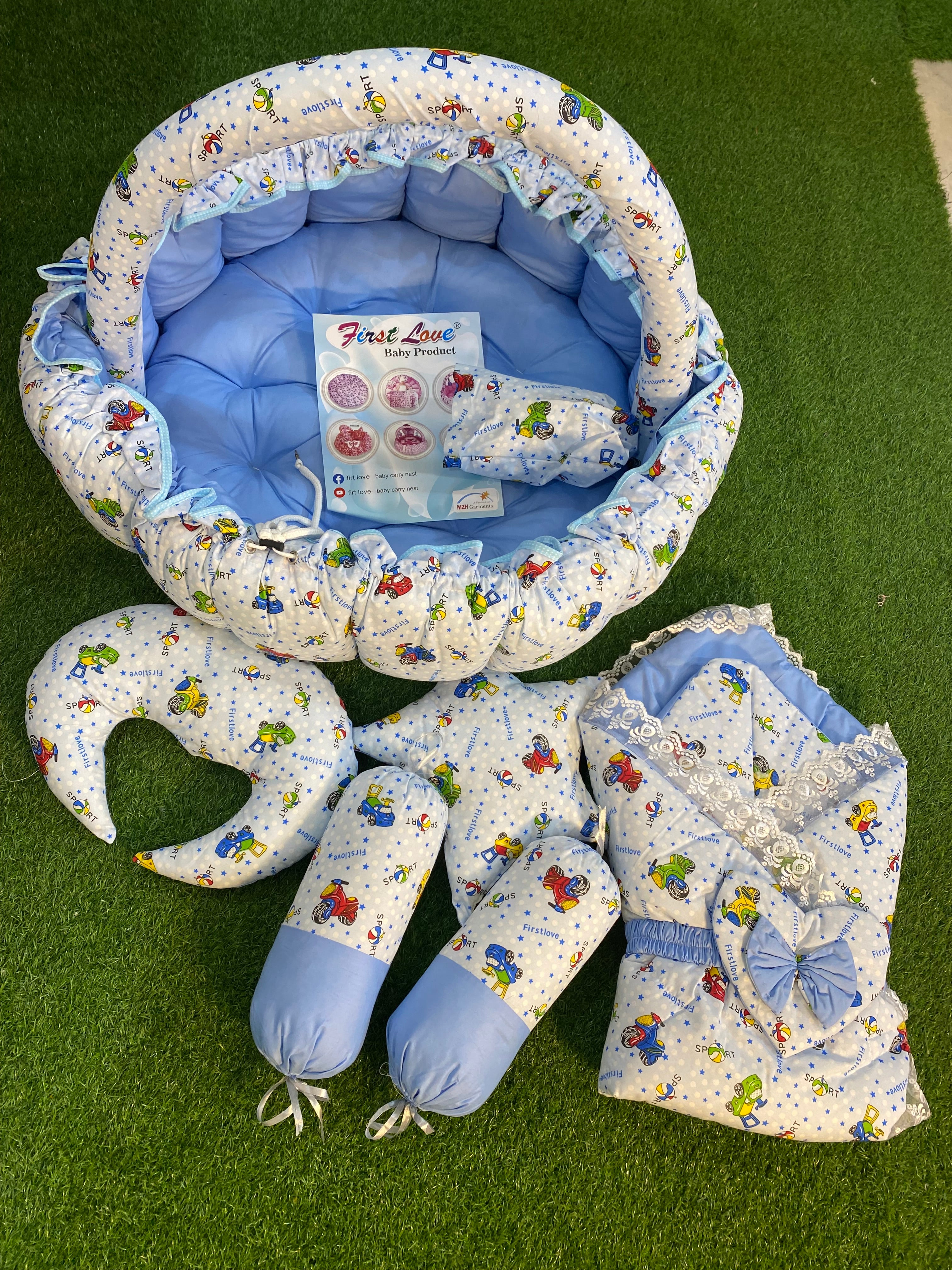 11pcs cotton bed set round for 0 to 12 months newborn baby