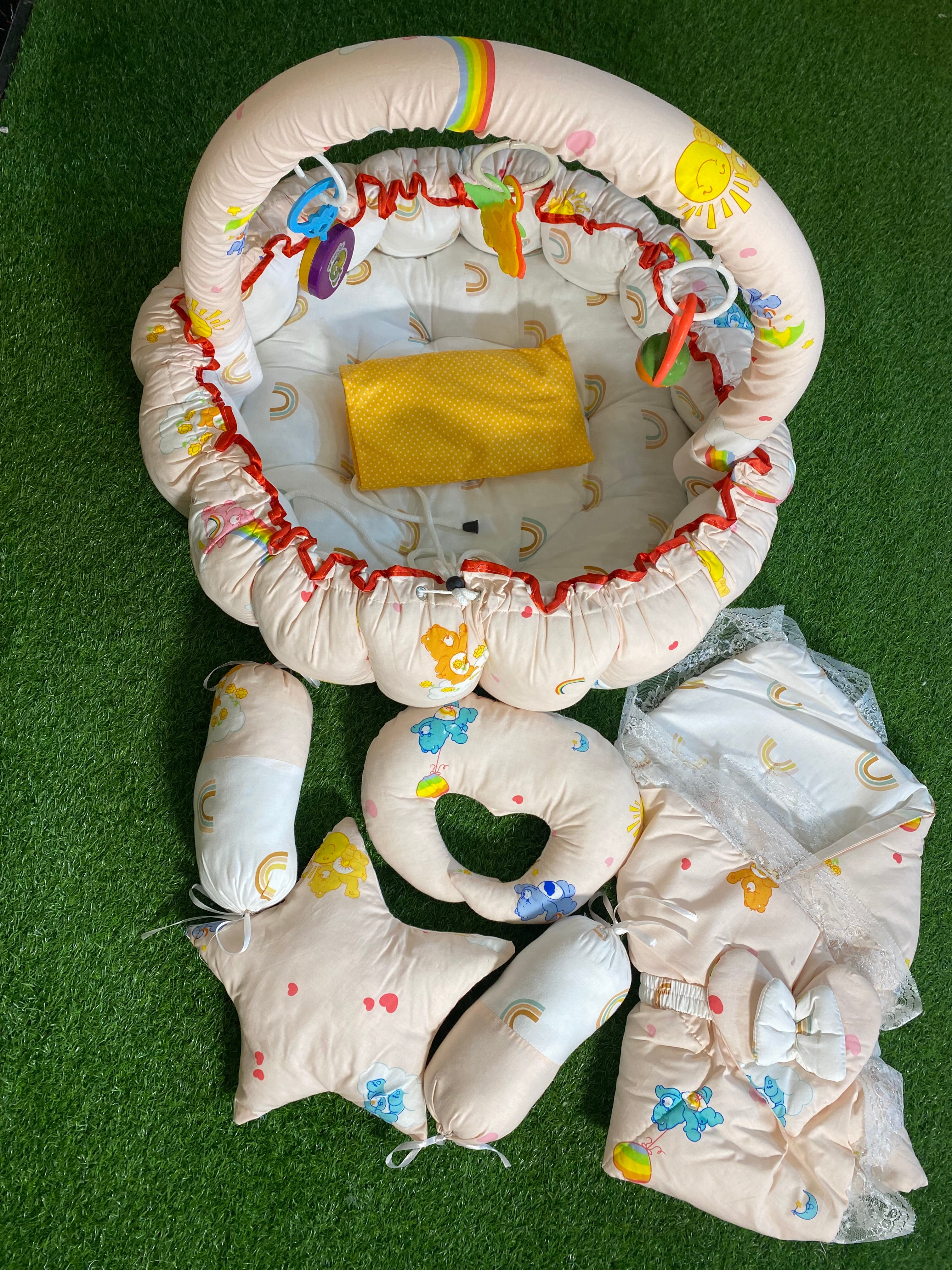 11pcs cotton bed set round for 0 to 12 months newborn baby