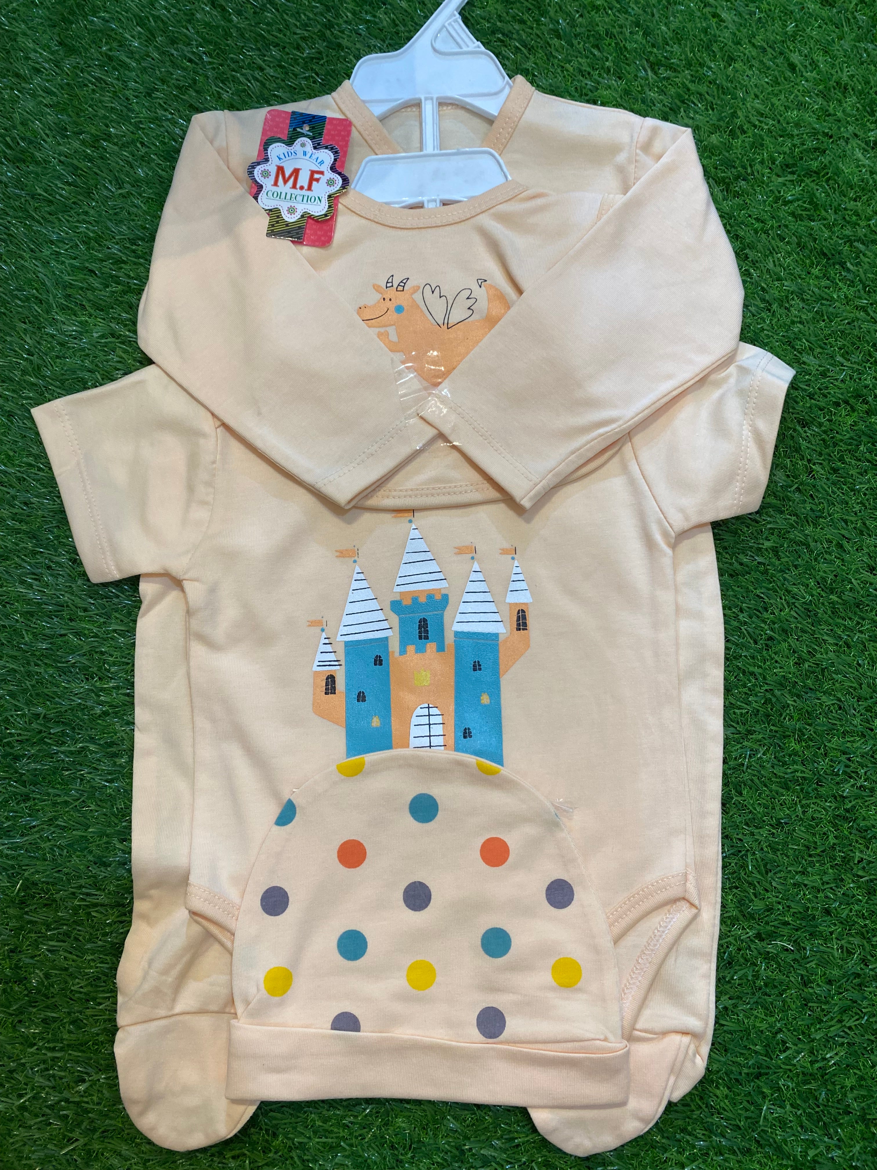 🍼 Adorable “Smile All Day” Baby Romper Set 💙