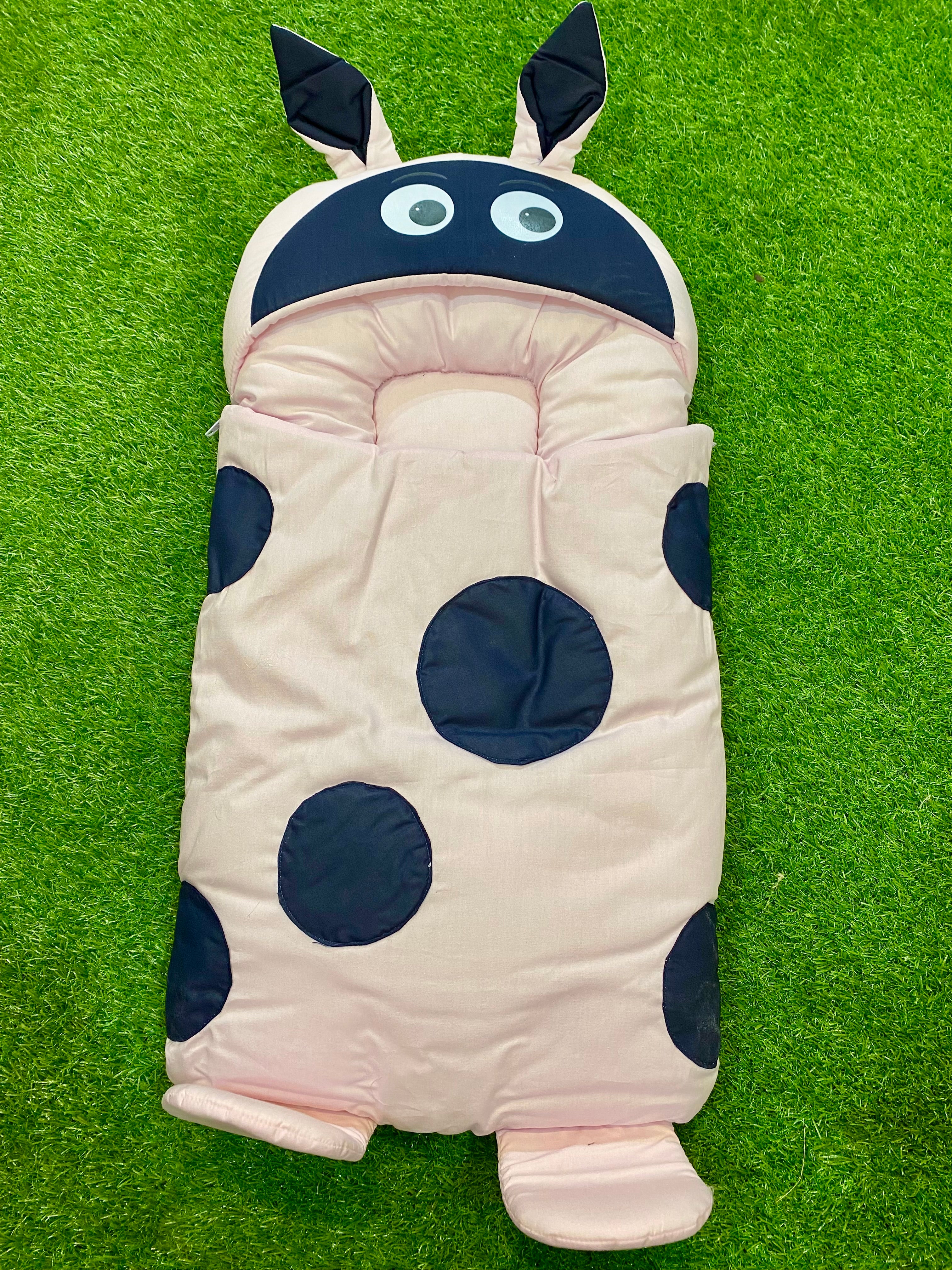 Newborn Single Baby carrying Bag – Soft & Cozy spotted designed n cute eyes Carry Nest