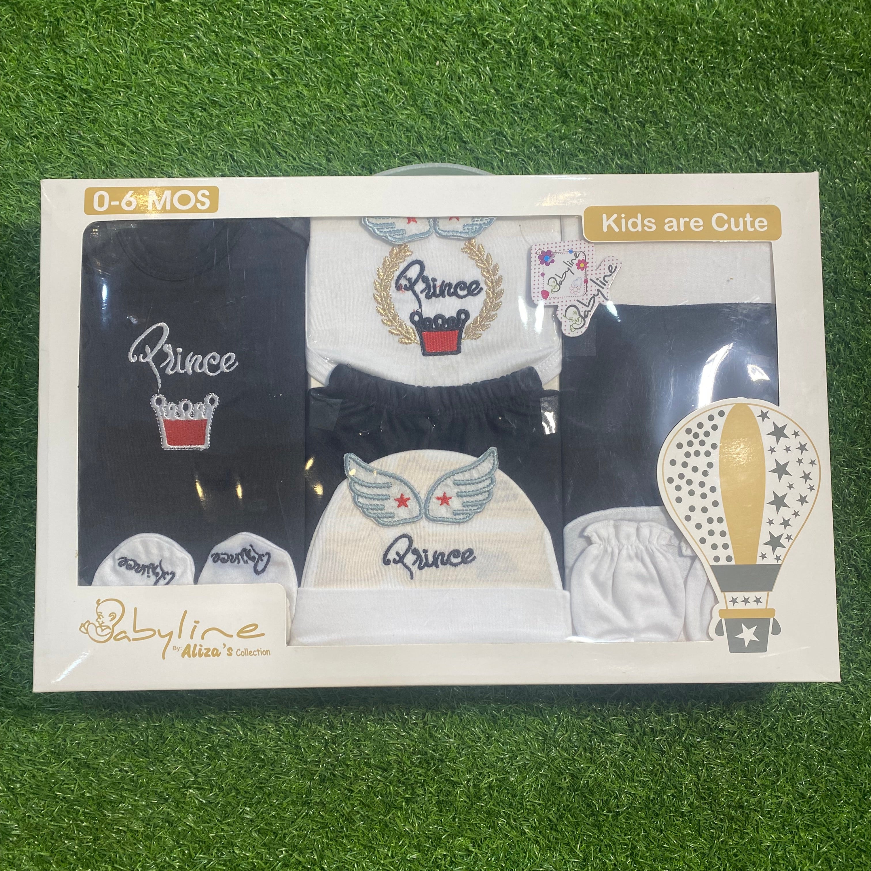 Aliza’s Collection Baby 10-Piece Gift Set – Prince Themed Baby Clothes for Newborns, 0-6 Months